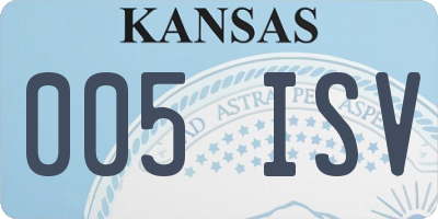 KS license plate 005ISV