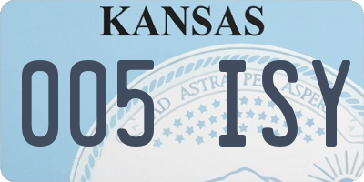 KS license plate 005ISY