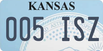 KS license plate 005ISZ