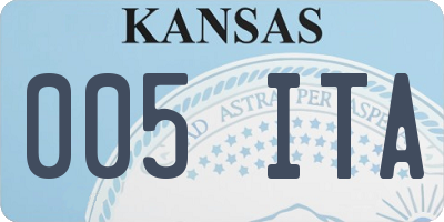KS license plate 005ITA