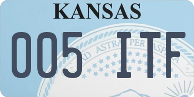 KS license plate 005ITF