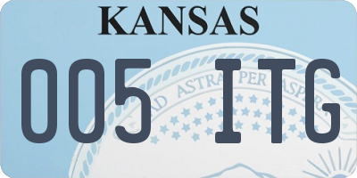 KS license plate 005ITG