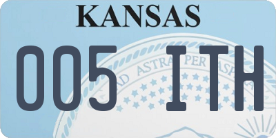 KS license plate 005ITH