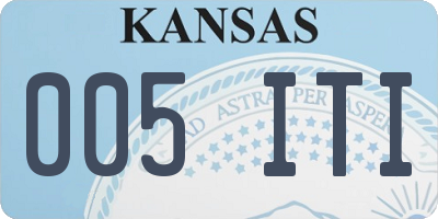 KS license plate 005ITI