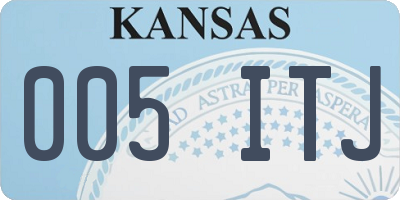 KS license plate 005ITJ