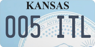 KS license plate 005ITL
