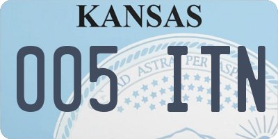 KS license plate 005ITN