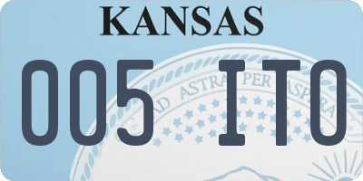 KS license plate 005ITO
