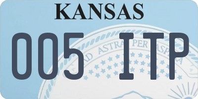 KS license plate 005ITP