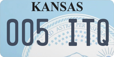 KS license plate 005ITQ