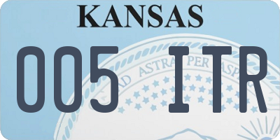 KS license plate 005ITR