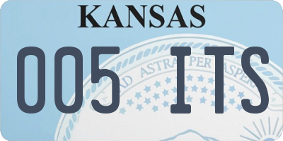 KS license plate 005ITS