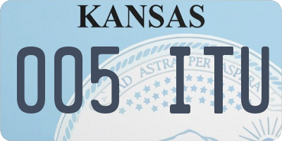 KS license plate 005ITU