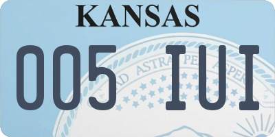 KS license plate 005IUI