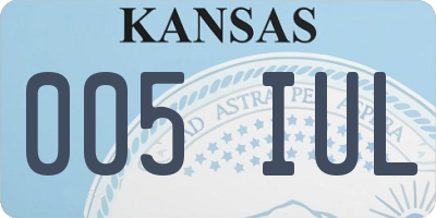 KS license plate 005IUL
