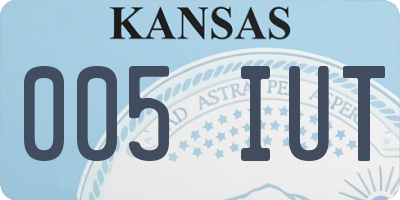 KS license plate 005IUT