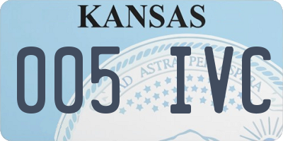 KS license plate 005IVC