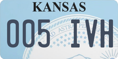 KS license plate 005IVH