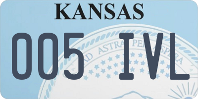 KS license plate 005IVL