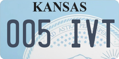KS license plate 005IVT