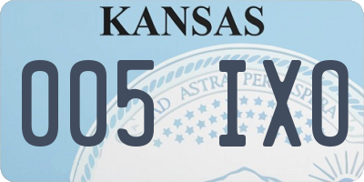 KS license plate 005IXO