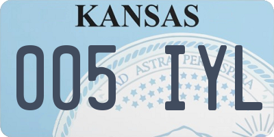 KS license plate 005IYL
