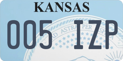 KS license plate 005IZP