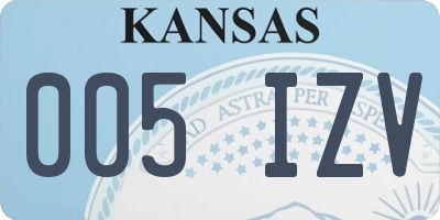 KS license plate 005IZV