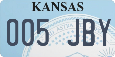 KS license plate 005JBY