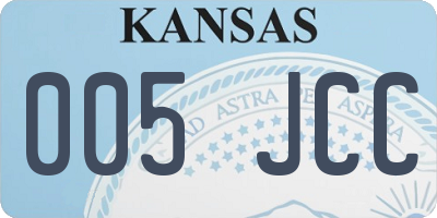 KS license plate 005JCC