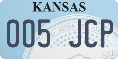 KS license plate 005JCP