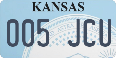 KS license plate 005JCU