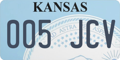 KS license plate 005JCV