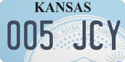 KS license plate 005JCY