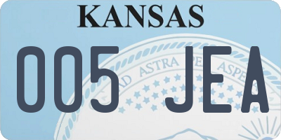 KS license plate 005JEA