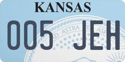 KS license plate 005JEH