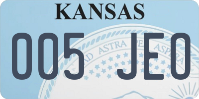 KS license plate 005JEO