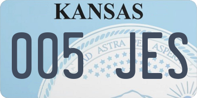KS license plate 005JES