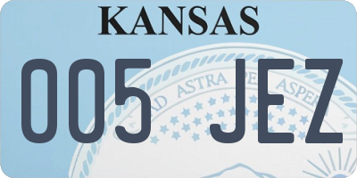 KS license plate 005JEZ