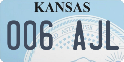 KS license plate 006AJL