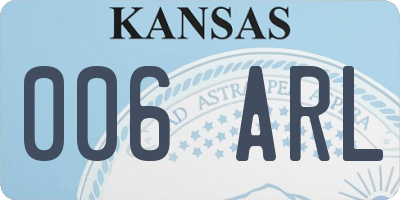 KS license plate 006ARL
