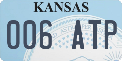KS license plate 006ATP