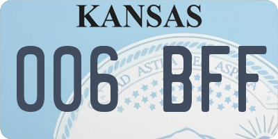 KS license plate 006BFF