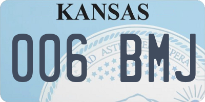 KS license plate 006BMJ