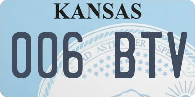 KS license plate 006BTV