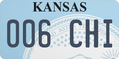 KS license plate 006CHI