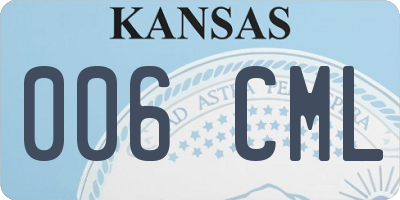 KS license plate 006CML