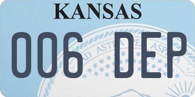 KS license plate 006DEP