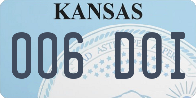 KS license plate 006DOI