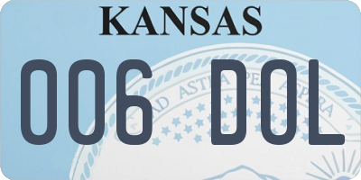 KS license plate 006DOL
